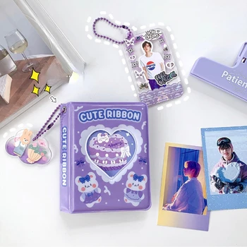 Kūrybos Mielas ir Šviežias Stiliaus Torto formos 3 Colių Polaroid Albumą Star Idol Albumą Mažų Kortelių Mini Saugojimo Knyga