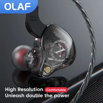 OLAF 3.5 MM žemų dažnių garsiakalbis In-Ear Ausines Sporto Ausinių Versijos Stereo HIFI Laidinio Ausinės Su MIC Ausinės, Skirtos Android